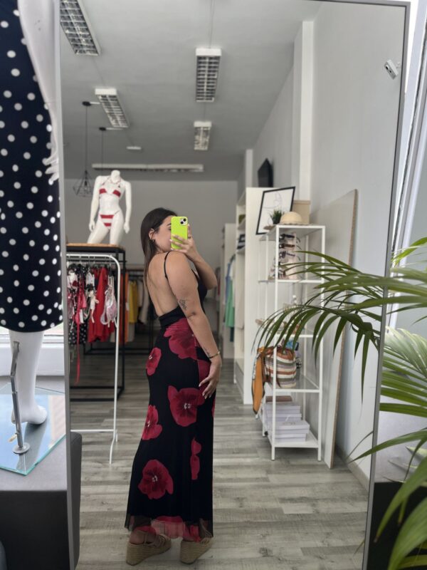 Vestido tull floral negro - Imagen 3