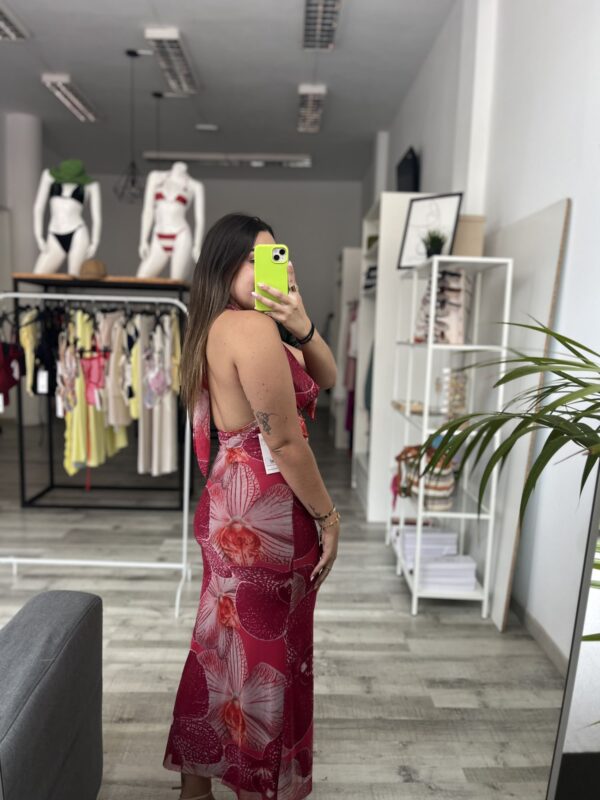 Vestido floral rosa - Imagen 2