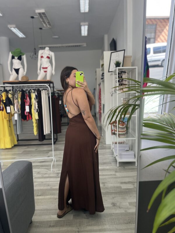 Vestido espalda argolla