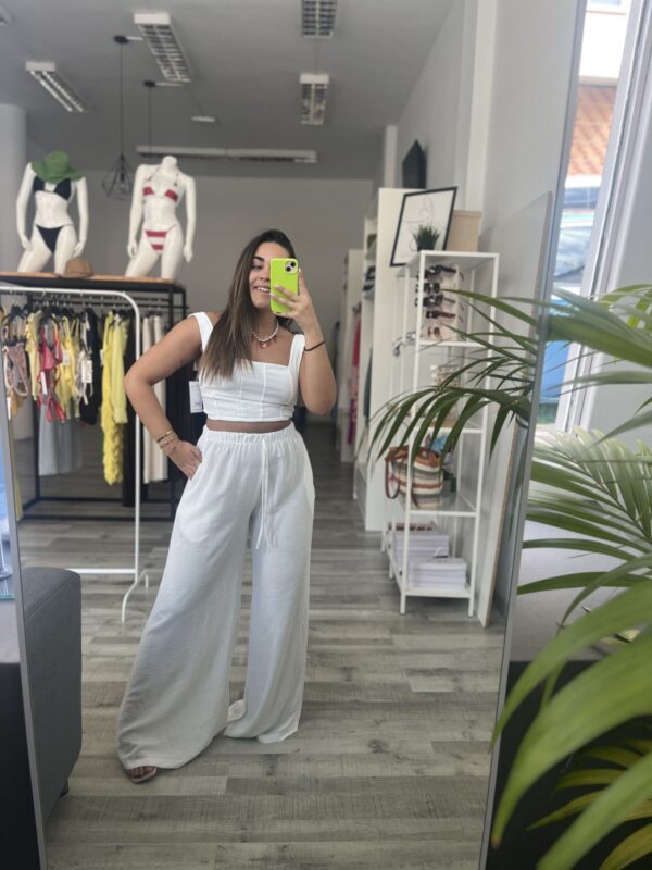 Conjunto fluido top y pantalón