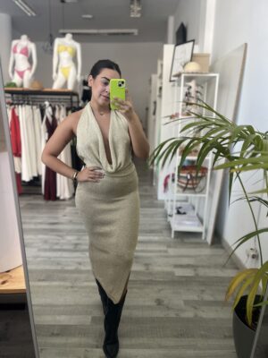 Vestido lurex buche
