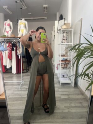 Conjunto gasa top capa