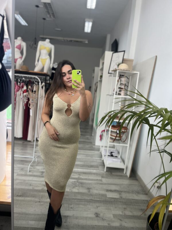 Vestido dorado argolla