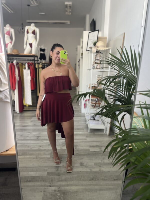 Conjunto licra falda y top volante - Imagen 2