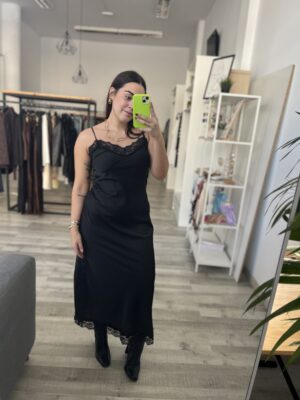 Vestido lencero largo