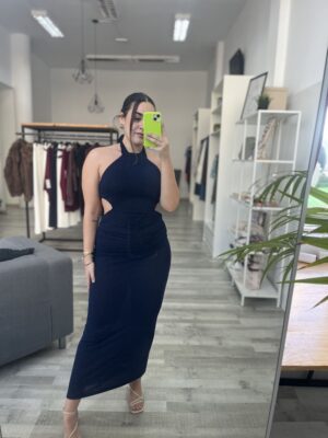 Vestido lurex apertura