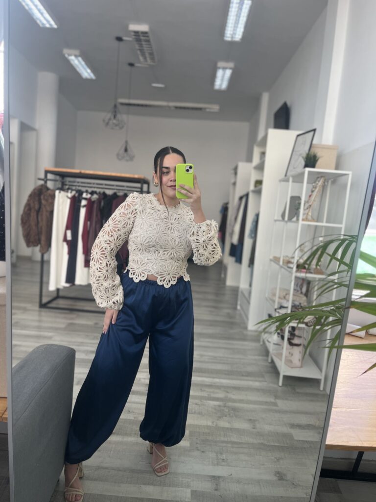 Pantalon satinado ballon