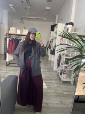 Pantalon palazzo cinturon